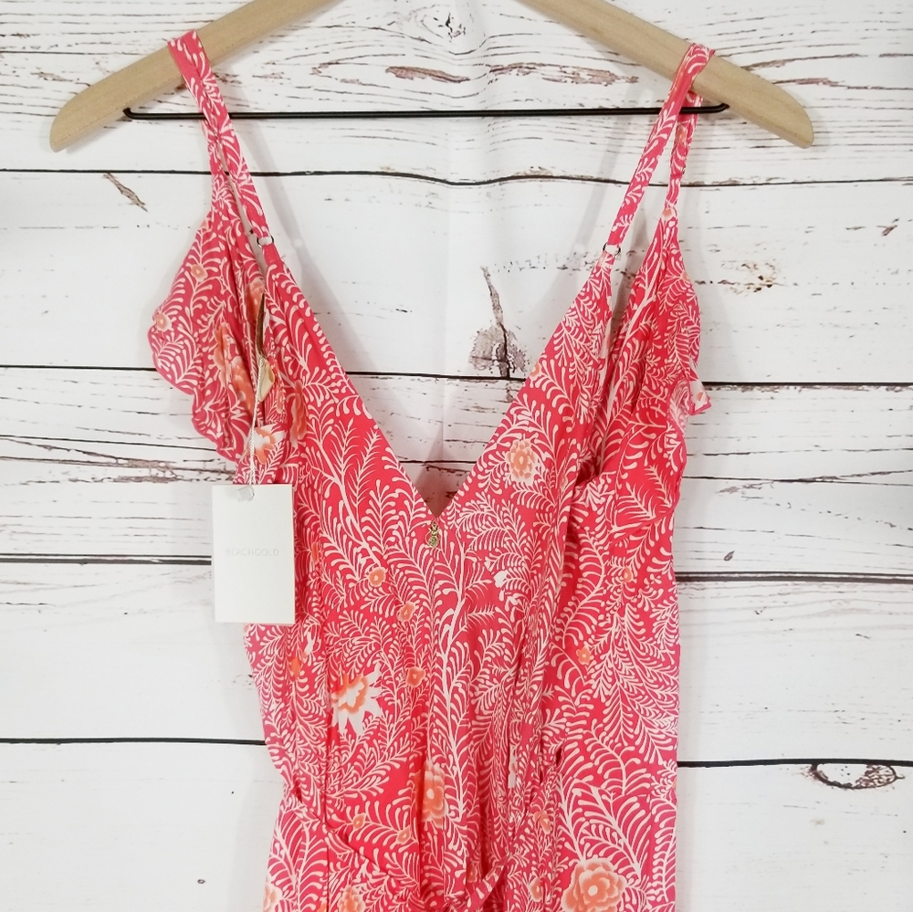 Beachgold | Lotti Hibiscus Wrap Midi Dress NWT - Picture 4 of 5
